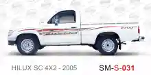 ملصق جانبي هايلكس دفع خلفي تويوتا غمارة S-2005 hilux 4x2 single cab 2005 side sticker