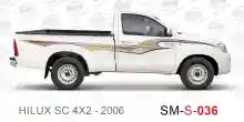 ملصق جانبي هايلكس دفع خلفي تويوتا غمارة S-2006 hilux 4x2 single cab 2006 side sticker