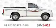 ملصق جانبي هايلكس دفع خلفي تويوتا غمارة S-2010 hilux 4x2 single cab 2010 side sticker