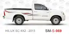 ملصق جانبي هايلكس دفع خلفي تويوتا غمارة S-2013 hilux 4x2 single cab 2013 side sticker