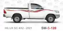 ملصق جانبي هايلكس سنجل تويوتا غمارة 
جانبي موديلات السيارات  تويوتا هي لوكس هيلوكس
hilux 4WDsingle cab 2021side sticker
Sticky tape STRIPE  HILUX
TOYOTA HILUX PICKUP DLX DOUBLE
خط تويوتا هايلكس  خليجي 2021
خط تويوتا هايلكس  بريمي 2021
خط تويوتاهايلكس  قط