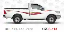 ملصق جانبي هايلكس دفع خلفي تويوتا غمارة S-2020 hilux 4x2 single cab 2020 side sticker