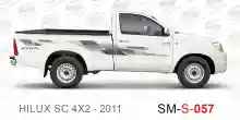 ملصق جانبي هايلكس دفع خلفي تويوتا غمارة S-2011 hilux 4x2 single cab 2011 side sticker