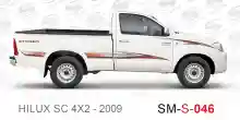 ملصق جانبي هايلكس دفع خلفي تويوتا غمارة S-2009 hilux 4x2 single cab 2009 side sticker
