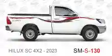 ملصق جانبي هايلكس سنجل تويوتا غمارة 
جانبي موديلات السيارات  تويوتا هي لوكس هيلوكس
hilux 4WDsingle cab 2023 side sticker
Sticky tape STRIPE  HILUX
TOYOTA HILUX PICKUP DLX DOUBLE
خط تويوتا هايلكس  خليجي 2023
خط تويوتا هايلكس  بريمي 2023
خط تويوتاهايلكس  ق