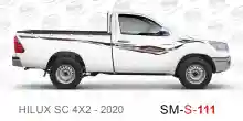 ملصق جانبي هايلكس دفع خلفي تويوتا غمارة S-2020 hilux 4x2 single cab 2020 side sticker