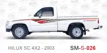ملصق جانبي هايلكس دفع خلفي تويوتا غمارة S-2003 hilux 4x2 single cab 2003 side sticker