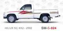 ملصق جانبي هايلكس دفع خلفي تويوتا غمارة S-2002 hilux 4x2 single cab 2002 side sticker