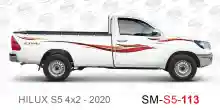 ملصق جانبي هايلكس طويل دفع خلفي تويوتا غمارة  	
جانبي موديلات السيارات  تويوتا  هيلوكس	
hilux  single 2020side sticker	
Custom-designed adhesive tape for Hilux vehicles	
TOYOTA HILUX PICKUP DLX DOUBLE	
S5-2020 hilux 4x2 single cab 2020 side sticker
