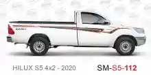 ملصق جانبي هايلكس طويل دفع خلفي تويوتا غمارة  	
جانبي موديلات السيارات  تويوتا  هيلوكس	
hilux  single 2020side sticker	
Custom-designed adhesive tape for Hilux vehicles	
TOYOTA HILUX PICKUP DLX DOUBLE	
S5-2020 hilux 4x2 single cab 2020 side sticker
