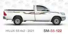 ملصق جانبي هايلكس طويل دفع خلفي تويوتا غمارة  	
جانبي موديلات السيارات  تويوتا  هيلوكس	
hilux  single 2021side sticker	
Custom-designed adhesive tape for Hilux vehicles	
TOYOTA HILUX PICKUP DLX DOUBLE	
S5-2021 hilux 4x2 single cab 2021 side sticker	
	
خ