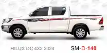 ملصق جانبي هايلكس سنجل تويوتا غمارتين 	
جانبي موديلات السيارات  تويوتا  هيلوكس	
hilux 4WD single 2024side sticker	
Custom-designed adhesive tape for Hilux vehicles	
TOYOTA HILUX PICKUP DLX DOUBLE	
Toyota Hilux 4x2 Double Cab	
خط تويوتا هايلكس  بريمي 2024