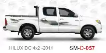 ملصق جانبي هايلكس سنجل تويوتا غمارتين 	
جانبي موديلات السيارات  تويوتا  هيلوكس	
hilux 4WD single 2011side sticker	
Custom-designed adhesive tape for Hilux vehicles	
TOYOTA HILUX PICKUP DLX DOUBLE	
Toyota Hilux 4x2 Double Cab	
خط تويوتا هايلكس  بريمي 2011