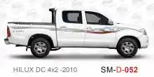 ملصق جانبي هايلكس سنجل تويوتا غمارتين 	
جانبي موديلات السيارات  تويوتا  هيلوكس	
hilux 4WD single 2010side sticker	
Custom-designed adhesive tape for Hilux vehicles	
TOYOTA HILUX PICKUP DLX DOUBLE	
Toyota Hilux 4x2 Double Cab	
خط تويوتا هايلكس  بريمي 2010