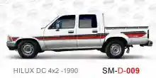 ملصق جانبي هايلكس سنجل تويوتا غمارتين 	
جانبي موديلات السيارات  تويوتا  هيلوكس	
hilux 4WD single 1990side sticker	
Custom-designed adhesive tape for Hilux vehicles	
TOYOTA HILUX PICKUP DLX DOUBLE	
Toyota Hilux 4x2 Double Cab	
خط تويوتا هايلكس  بريمي 1990