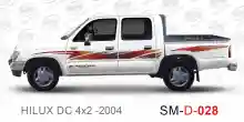 ملصق جانبي هايلكس سنجل تويوتا غمارتين 	
جانبي موديلات السيارات  تويوتا  هيلوكس	
hilux 4WD single 2004side sticker	
Custom-designed adhesive tape for Hilux vehicles	
TOYOTA HILUX PICKUP DLX DOUBLE	
Toyota Hilux 4x2 Double Cab	
خط تويوتا هايلكس  بريمي 2004