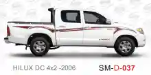 ملصق جانبي هايلكس سنجل تويوتا غمارتين 	
جانبي موديلات السيارات  تويوتا  هيلوكس	
hilux 4WD single 2006side sticker	
Custom-designed adhesive tape for Hilux vehicles	
TOYOTA HILUX PICKUP DLX DOUBLE	
Toyota Hilux 4x2 Double Cab	
خط تويوتا هايلكس  بريمي 2006