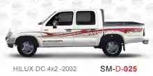 ملصق جانبي هايلكس سنجل تويوتا غمارتين 	
جانبي موديلات السيارات  تويوتا  هيلوكس	
hilux 4WD single 2002side sticker	
Custom-designed adhesive tape for Hilux vehicles	
TOYOTA HILUX PICKUP DLX DOUBLE	
Toyota Hilux 4x2 Double Cab	
خط تويوتا هايلكس  بريمي 2002