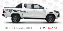 ملصق هايلوكس ملصق جانبي هايلكس 4x4 تويوتا غمارتين D4-2023 2023 Toyota Hilux 4x4 Double Cab Side Sticker