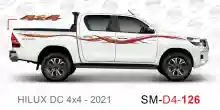 ملصق هايلوكس ملصق جانبي هايلكس 4x4 تويوتا غمارتين D4-2021 2021 Toyota Hilux 4x4 Double Cab Side Sticker