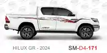 ملصق هايلوكس ملصق جانبي هايلكس 4x4 تويوتا غمارتين D4-2024 2024 Toyota Hilux 4x4 Double Cab Side Sticker