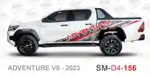 ملصق هايلوكس ملصق جانبي هايلكس 4x4 تويوتا غمارتين D4-2023 2023 Toyota Hilux 4x4 Double Cab Side Sticker