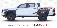 ملصق هايلوكس ملصق جانبي هايلكس 4x4 تويوتا غمارتين 2025 2025 Toyota Hilux 4x4 Double Cab Side Sticker