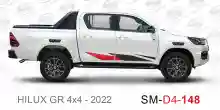 ملصق هايلوكس ملصق جانبي هايلكس 4x4 تويوتا غمارتين D4-2022 2022 Toyota Hilux 4x4 Double Cab Side Sticker