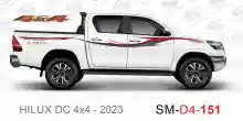 ملصق هايلوكس ملصق جانبي هايلكس 4x4 تويوتا غمارتين D4-2023 2023 Toyota Hilux 4x4 Double Cab Side Sticker