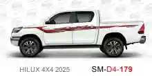 ملصق هايلوكس ملصق جانبي هايلكس 4x4 تويوتا غمارتين D4-2025 2025 Toyota Hilux 4x4 Double Cab Side Sticker