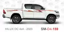ملصق هايلوكس ملصق جانبي هايلكس 4x4 تويوتا غمارتين D4-2023 2023 Toyota Hilux 4x4 Double Cab Side Sticker
