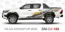شطرطون هيلكس ملصق هايلوكس ملصق جانبي هايلكس 4x4 تويوتا غمارتين D4-2026 2026 Toyota Hilux 4x4 Double Cab Side Sticker