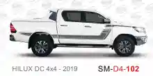 ملصق هايلوكس ملصق جانبي هايلكس 4x4 تويوتا غمارتين D4-2019 2019 Toyota Hilux 4x4 Double Cab Side Sticker