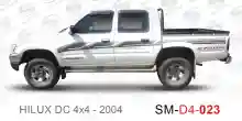 شطرطون شريط لاصق استيكر ملصق هايلوكس ملصق جانبي هايلكس 4x4 تويوتا غمارتين D4-2004 2004 Toyota Hilux 4x4 Double Cab Side Sticker