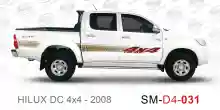 ملصق هايلوكس ملصق جانبي هايلكس 4x4 تويوتا غمارتين D4-2008 2008 Toyota Hilux 4x4 Double Cab Side Sticker