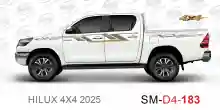 ملصق هايلوكس ملصق جانبي هايلكس 4x4 تويوتا غمارتين 2025 2025 Toyota Hilux 4x4 Double Cab Side Sticker