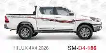 شطرطون هيلكس ملصق هايلوكس ملصق جانبي هايلكس 4x4 تويوتا غمارتين D4-2026 2026 Toyota Hilux 4x4 Double Cab Side Sticker