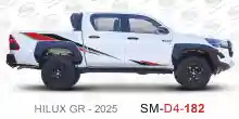 ملصق هايلوكس ملصق جانبي هايلكس 4x4 تويوتا غمارتين 2025 2025 Toyota Hilux 4x4 Double Cab Side Sticker