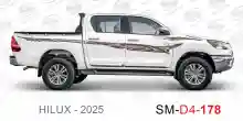 ملصق هايلوكس ملصق جانبي هايلكس 4x4 تويوتا غمارتين D4-2025 2025 Toyota Hilux 4x4 Double Cab Side Sticker
