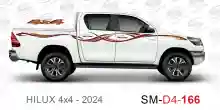 ملصق هايلوكس ملصق جانبي هايلكس 4x4 تويوتا غمارتين D4-2024 2024 Toyota Hilux 4x4 Double Cab Side Sticker