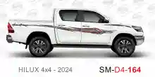 ملصق هايلوكس ملصق جانبي هايلكس 4x4 تويوتا غمارتين D4-2024 2024 Toyota Hilux 4x4 Double Cab Side Sticker